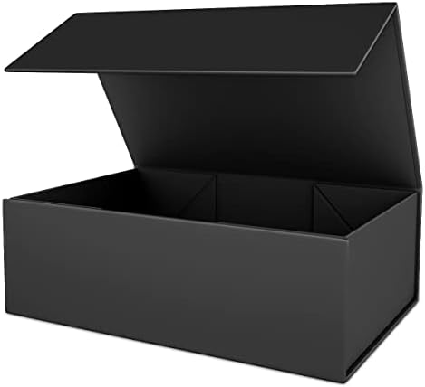 Црна Кутија За Подароци 12 х 6 х 4 Со Капак За Магнетно Затворање Кутија За Подароци, Кутија За Подароци За Деверуша, Симпатична Кутија, кутија