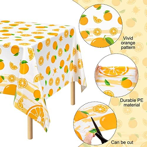 Дурони 2 пакувања Мали чаршафи со плочки овошје Олово Оринџофон водоотпорен мешунки 54 x 108 инчи пластично портокалово маснотии