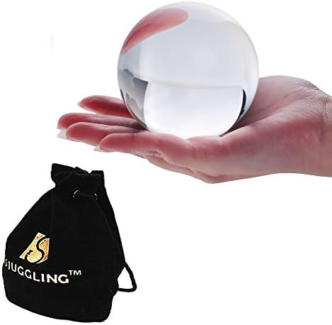Dsjuggling Clear Acrylic Contact Juggling Ball in Dialmeter 105mm - 4,13 инчи голема големина за изолации, ролни на телото и