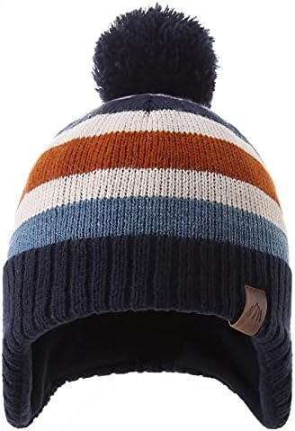 Lmlalml момчиња Зимска капа EARFLAP плетена гравче за деца топло руно наредено задебелен капа за бебе