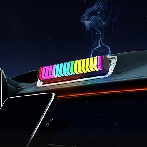 BZDZMQM RGB безжичен светло за контрола на звукот, пополнување на гласовно активирано пикап музички светла, LED ламба од 17 бои,