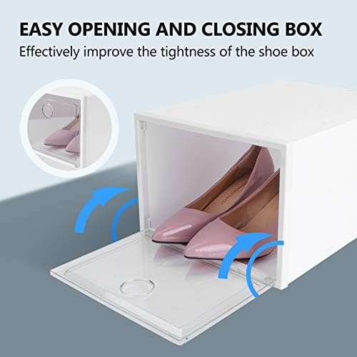 Складирање на облека Doitool Пластични чевли кутии со капаци чиста пластична организатор за чевли кутија за чевли за чевли кутии за отпадоци