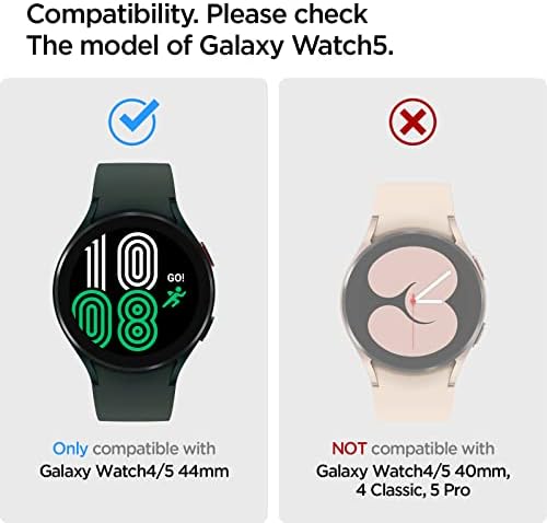 Казеолошки Свод Компатибилен Со Samsung Galaxy Watch 5 Случај 44mm со Galaxy Watch 4 Случај 44mm-Мат Црна