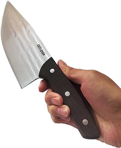 Кујнски нож чи-ГОГО, рачно фалсификуван готвачки нож од нерѓосувачки челик, нож за сечење од 12 инчи. Колење нож