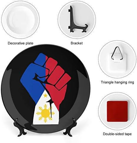 Филипини знаме тупаница коска Кина Декоративна чинија Керамички плочи занает со приказ за домашна канцеларија wallидна декорација