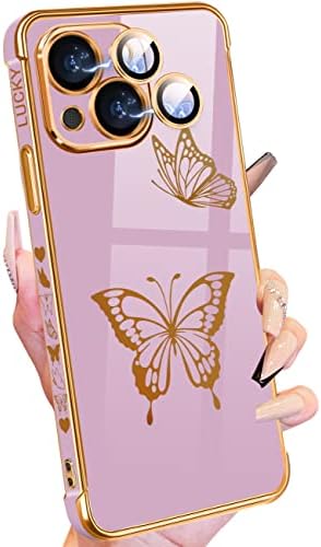 Петицијан За Iphone 14 Плус Случај, Слатки Жени Девојки Златни Пеперутки Дизајнирани За Iphone 14 Плус Телефонски Футроли, Девојче