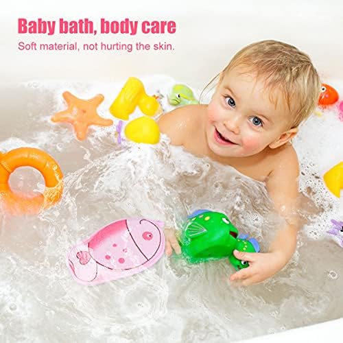 Nuobesty Бебе када лоуф сунѓер бања сунѓери бебе сунѓер слатки форми Детска бања сунѓер туш пуф чистење loofahs сунѓерско тело чистач за капење природен сунѓер тело миење