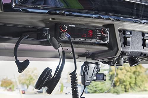 Roadking RKCBBT гласовно активиран со рацете CB радио со Bluetooth слушалки и CB Mic, црна