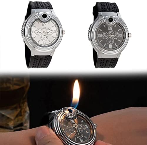 2 парчиња запалки за цигари кул уникатен часовник Цигари Полесни часовници за мажи Новини за полнење Полесна личност гледаат полесни