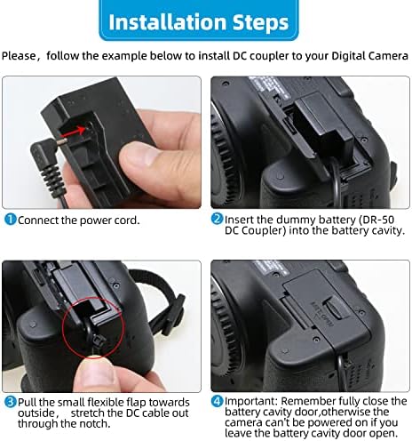 Glorich ACK-DC50 ACKDC50 AC Power Adapter DR-50 DC Coupler NB-7L NB7L NB-7LH NB7LH Dummy комплет за напојување на батерии за дигитални камери