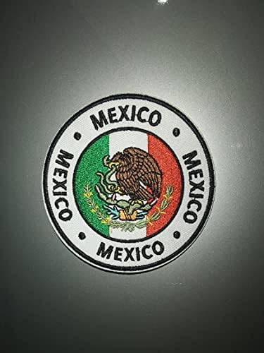 Комплет од 2 Мексико Флеј Нација Фудбалски фудбалски спортови везени железни шие на примена на крпа за крпа за значка