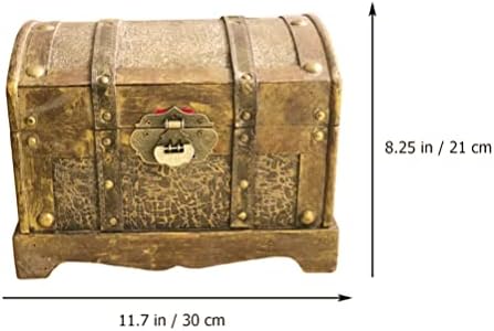 УШОБЕ Гроздобер Кутија Злато Кутија За Богатство Гроздобер Кутија За Богатство Дрвена Кутија За Богатство За Накит Пиратско Богатство