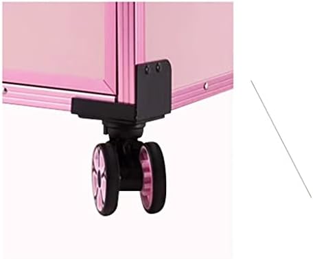 ЗСЕДП Шминка Багаж Патување Куфер Козметика Кутија За Складирање Розова Ретро Професионална Шминка Количка Тркала Торбичка За Носење