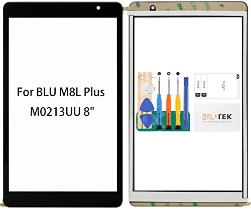 ЗА BLU M8L Плус Замена На Екранот M0213UU 8 ЗА BLU M8L Плус Поправка На Дигитализатор ЗА BLU M8L Плус 4g LTE Замена На Екранот НА Таблетот M0210WW M0211WW M0212UU Black