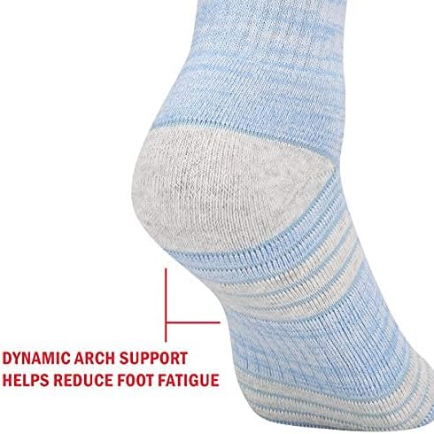 Udegeенски женски влага за губење на памук со памук со екипаж 5 чаши/пакувања на отворено атлетски спортови чорапи за пешачење по големина 6-11