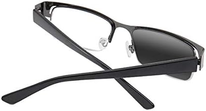 Sightperk Men Бифокална метална половина рамка Nerk Geek Photochromic читање очила UV400 Anti-UV читач