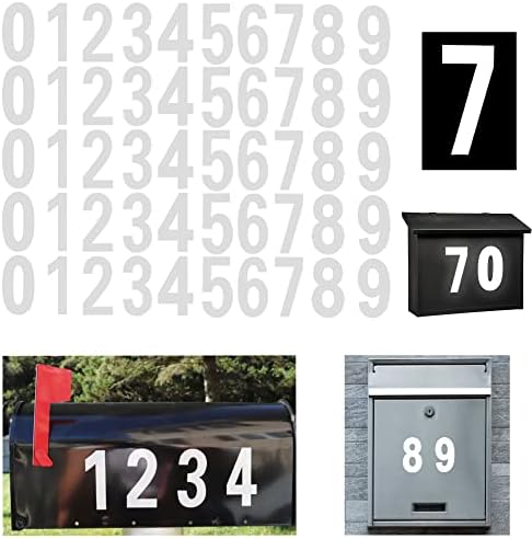 Броеви на поштенско сандаче за надвор, 5 поставува големи броеви за самостојно лепило за поштенско сандаче за врата од куќа