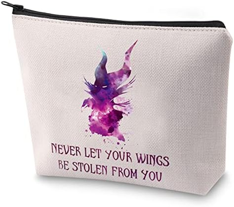 ZJXHPO Вештерка Инспирира Козметичка Торба Патување Случај Опстанок Комплет Подарок Никогаш Не Дозволувајте Вашите Крилја Да Бидат