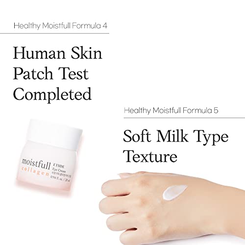 Etude Mowerfull Collagen Cream Cream 28ml | Нега за нега на кожата навлажнувачки ноќен крем за очи | Хидрантен колаген крем за очи | Корејска козметика
