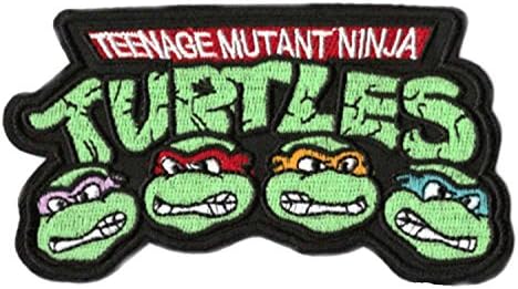 Тинејџерски мутант нинџа желки железо-на лепенка извезена ознака за цртани филмови за лого!