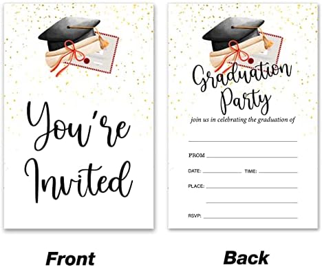 Покани за дипломирање на партии за дипломирање во Бифез, покани за пополнување покани со коверти, сет од 20