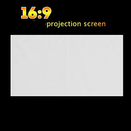 QFWCJ SOFT 16: 9 ПРОИЗВОДСКИ ПЛАТИ 4K 3D HD Projector Movie Надворешен екран 60/72/84/10/120INCH Преклопување за филм за кампување дома