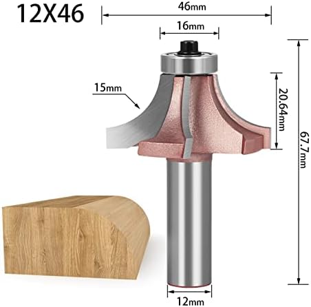 Секач за мелење на хардвер 1/2 инчи и 12 мм Шанк Индустриско одделение од тркалезно коло од дрво за мелење на дрво за мелење секач
