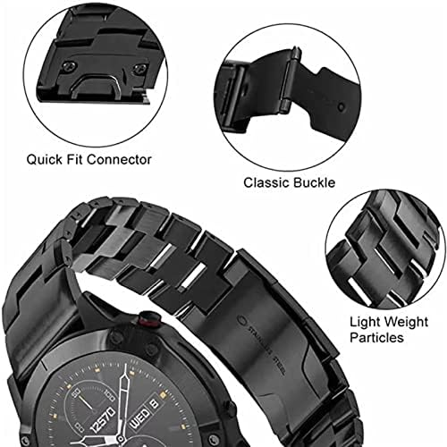 Lyvi Брзо вклопување титаниум легура+не'рѓосувачки челик за часовници за Garmin Fenix ​​7x 7/6 6x Pro 5x Plus Strap Band Marq/Enduro Belt