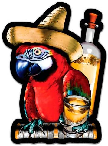 GT Graphics Red Macaw Rum Sombrero Mexico Outation