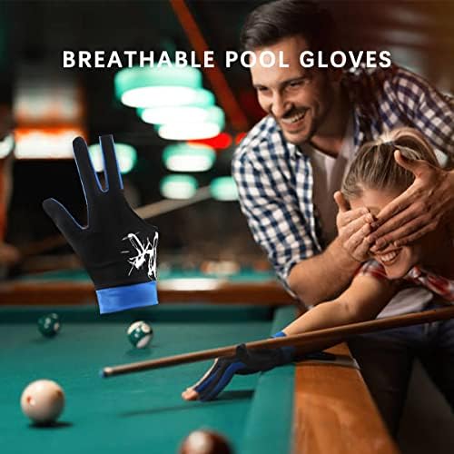 Феркаиш 3 прсти на ракавици на ракавици затегнати ракавици за билијард, анти -лизгачки и нараквици за базени за дишење
