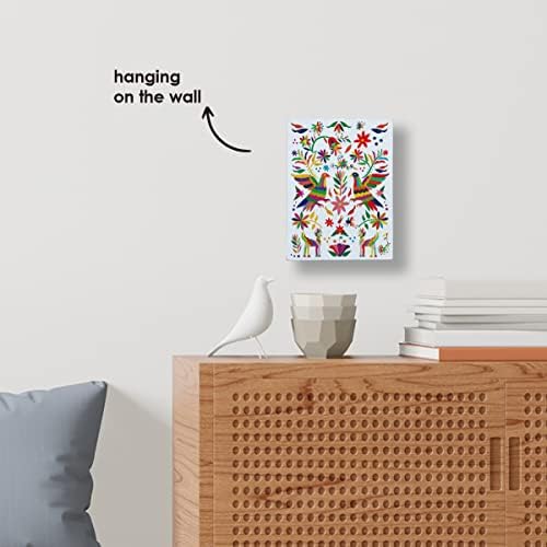 Рустикална модерна мексиканска шема кутија знак Дрвен шарен мексикански дрво блок -знак плакета за домашна спална соба дневна соба wallидна