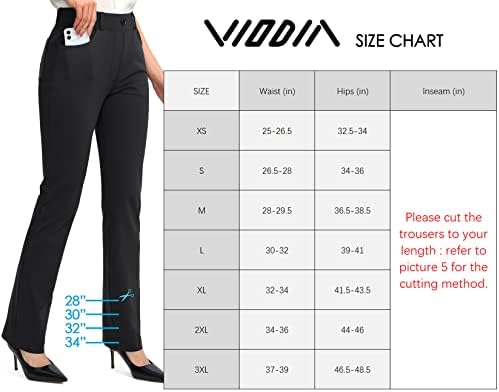Panенски панталони за фустани за јога 28 /30/32 /34 Истегната работа ги разгледува деловните панталони за жени со права нозе панталони
