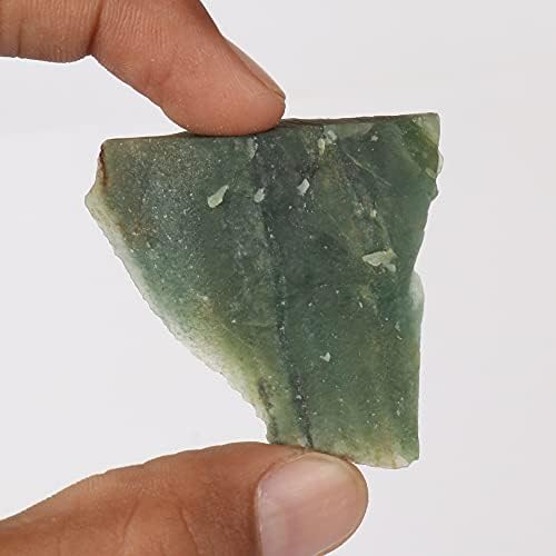 38,60 КТ Зелен жад природно заздравување кристал лабав скапоцен камен за јога, декорација, полирање, тампување, заздравување