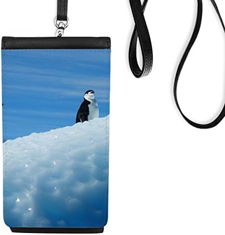 Два антарктички пингвини наука природна слика Телефонска чанта чанта што виси мобилна торбичка црн џеб
