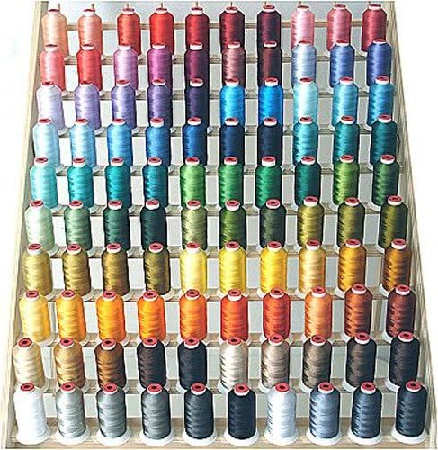 ThreadLight 100 Spool Polyester Machine Machine Thread Set 100 најживописни бои - 1100yds - 40WT за брат Вавилок Јаном пејач