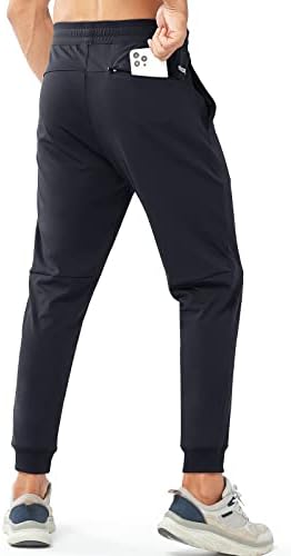 Mytrekally машки џогерски панталони со џебови за патенти за патенти за голф панталони за џогирање на пантолони за мажи, атлетски, тренинг,