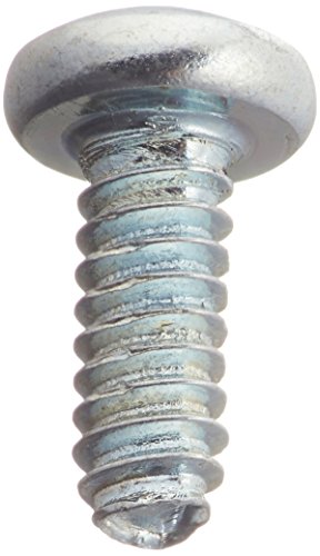 Мали делови 0606RZP челична завртка за тркалање за метал, обложена цинк, тава глава, погон на Пози, големина на нишка 6-32, должина од 3/8