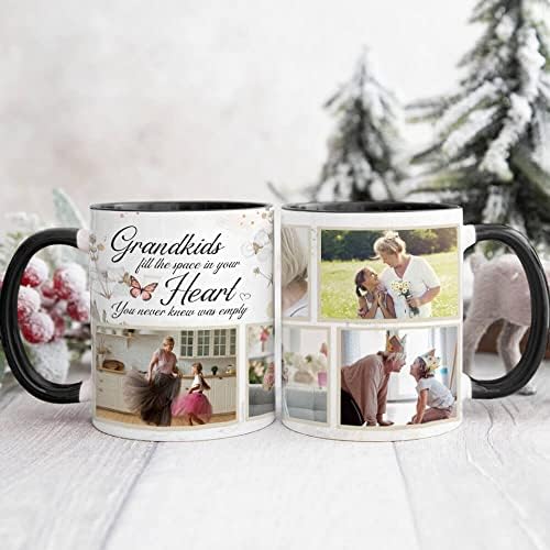 Наунифури Персонализирани Чаши За Баба Со Фотографија-Најдобри Подароци За Баба-Чаши За Баба Од Внука-Подароци За Роденден На Баба-Подароци