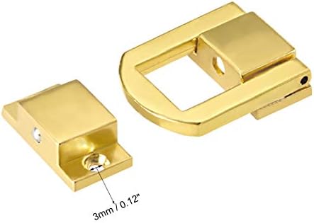 uxcell Toggle Catch Lock, 43mm Ретро Декоративен Златен Hasp Со Завртки за Бравата На Багажникот За Багажникот За Куфер