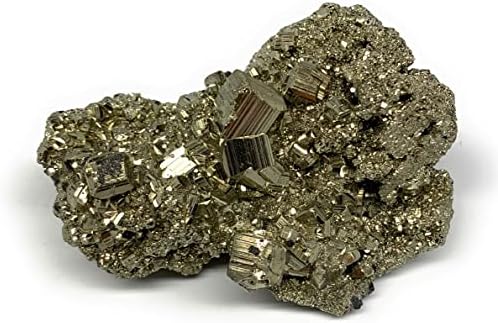 Watangems 435.3 грама, 3,7 x 2,7 x 1,8 природен нетретиран пиритски кластер, кристален минерален примерок, прекинат, исцелување