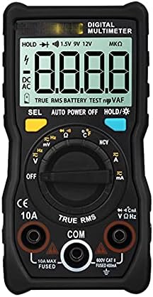 Дигитален мултиметар од орев 6000 брои Автоматски опсег на напон на напон на AC/DC, светло светло за грб Голем екран 113А/Д.