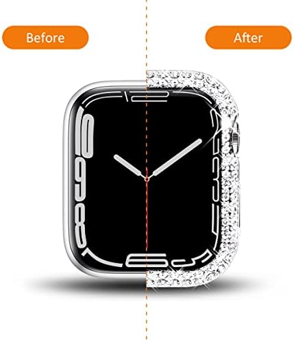 Surace 45mm Case компатибилен со Apple Watch 8 & 7 Case, Bling Cover Diamond Bumper Protective Case Замена за Apple Watch Series