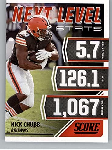 Фудбалска трговска картичка NFL 2021 Резултат Статистика за следно ниво 19 Ник Чуб Нм во близина на нане Браунс