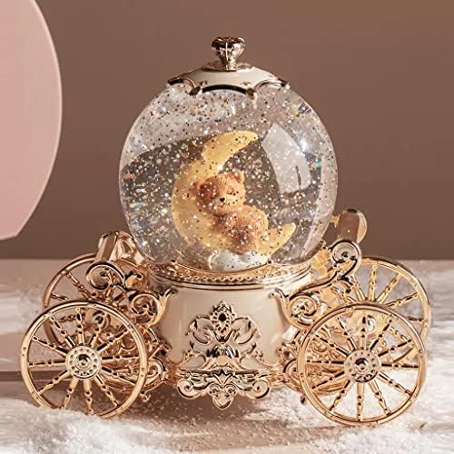 Slynsw Dream Snowflake Crystal Ball Music Box Octave Box ноќно светло за да испратите подарок за роденден на девојка