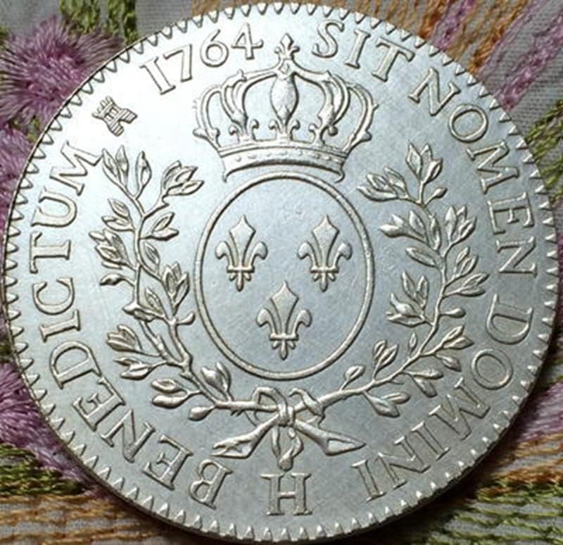 1764 Француски Монети Чист Бакар Сребро Позлатени Антички Сребрен Долар монети Ракотворби Колекција може Да Удар