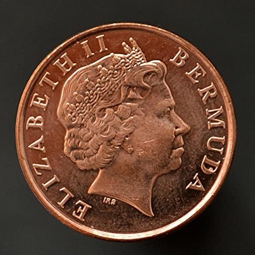 Бермудски Монети 1 Точка (Магнетни 2008 Животно-Свиња Кралица 19мм Бакар Км107а Монети