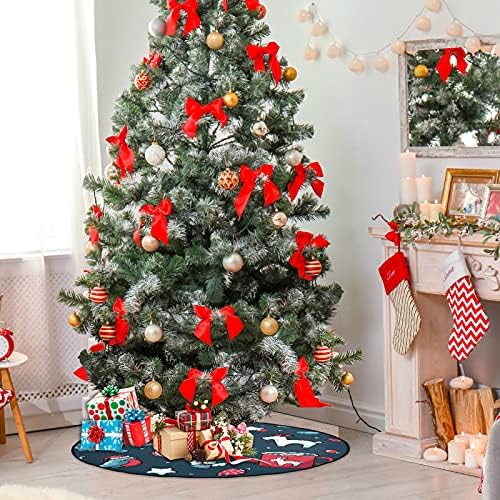 Божиќна птица ирваси чаша елката душек водоотпорен дрвја стојат сад тепих под додаток за новогодишна елка за заштитник за подот од тврдо дрво