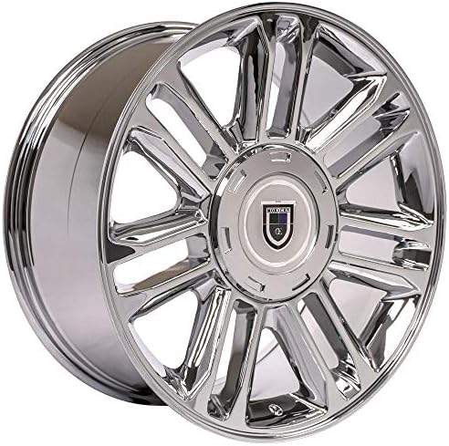 OE Wheels LLC 20 инчи бандажи одговара на Chevy Silverado Tahoe Sierra Yukon Escalade CA83 Chrome 20x9 венчиња Hollander 5358 Goodyear LS2