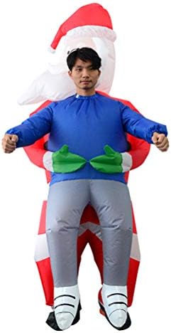 Pretyzoom Дедо Мраз костуми за костуми Божиќна надувување на облеката Смешна Божиќна забава за забави за перформанси без забава за батерии