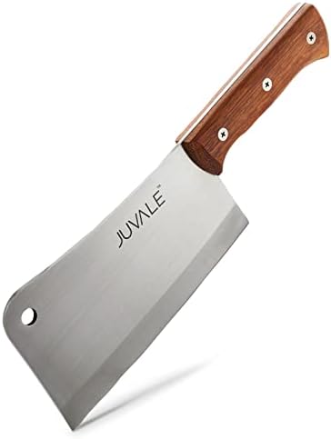 Нож од месо од не'рѓосувачки челик од Јувале со дрвена рачка, тешка коска од коски за месар, сече зеленчук